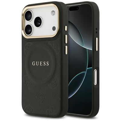 Puzdro Guess pre iPhone 17 Pro HC MAGSAFE PU W/ PEONY HOT STAMP čierna