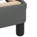 vidaXL Rám postele s LED bez matraca Hvar tmavosivá 120x200 cm látka