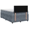 vidaXL Posteľ boxspring s matracom Tmavosivá 120 x 200 cm Zamat