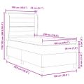 vidaXL Posteľ s pružinovým rámom s matracmi Čierny 200 x 100 cm látka