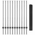 vidaXL Zvarené pletivo s podperami 25 x 1,2 m PVC potiahnutá oceľ Sivá
