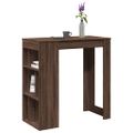 vidaXL Barový stôl s policami hnedý dub 102x50x103,5 cm kompoz. drevo