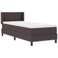 vidaXL Posteľ s pružinovým rámom Tmavohnedá 200 x 80 cm látka