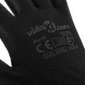 vidaXL Pracovné rukavice 12 ks Čierna 10 / xl Polyester