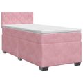 vidaXL Posteľ boxspring s matracom Ružová 100 x 200 cm Zamat