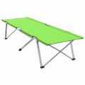 vidaXL Skladacia kempingová posteľ 2 ks Zelená 194 x 62,5 x 42,5 cm