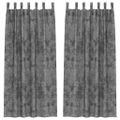 vidaXL Sametové závesy 2 ks Sivá 260 x 140 cm Zamat
