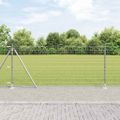 vidaXL Záhradný Euro plot s betónovým podkladom 10 x 1 m Strieborná