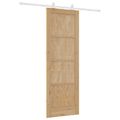 vidaXL Posuvné dvere Prírodná a biela 73,5 x 211 cm Borovicový masív