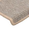 vidaXL Schodové rohože 15 ks 65x21x4 cm strieborné s obdĺžnikovým okrajom