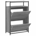 vidaXL Botník sivý dub sonoma 75x34x112 cm kompozitné drevo