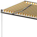 vidaXL Samostatne stojaca automatická markíza 350x250 cm žlto-biela