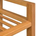 vidaXL Regál na topánky s 2 policami 50x27x40 cm, dubový masív