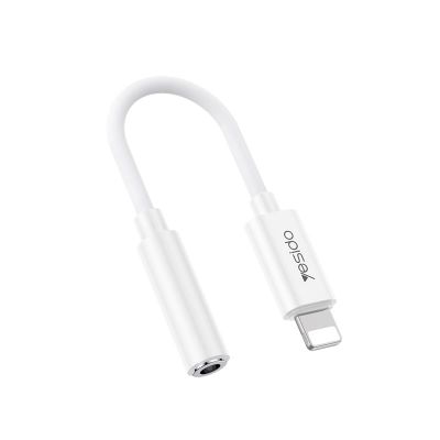 Yesido audio kábel YAU44 lightnig/3,5mm aux samica 30CM biely