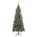 vidaXL Umelý vianočný stromček Zelená 150 cm PVC, plast a oceľ