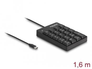 Delock USB Type-C™ numerická klávesnica 19 kláves čierna