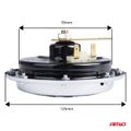 Zvukový signál klaksónu chrom 125 mm 12V AMIO-04074