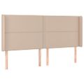 VidaXL Čelo postele kapučínové 163x16x118/128 cm umelá koža