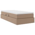 vidaXL Postel s úložným prostorem a matrací Kapučínová 90 x 190 cm