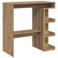 vidaXL Barový stôl+regál, dub artisan 100x50x101,5 cm