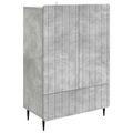 vidaXL Servírovacia skriňa so zásuvkou Betónovo sivá 66 x 34,5 x 97 cm