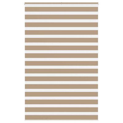 vidaXL Zebrová roleta pieskovo hnedá 145x230 cm šírka látky 140,9 cm polyester