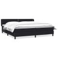 vidaXL Posteľný rám boxsping s matracmi čierna 200x220 cm zamat
