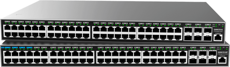 Grandstream GWN7816P L3 Managed Network PoE Switch, 48 portov / 6 SFP+