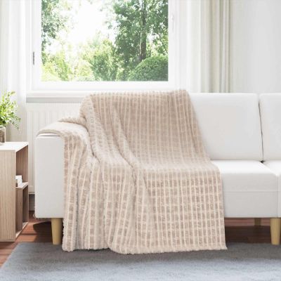 vidaXL Prikrývky na hodenie 6 pcs Béžová 200 x 150 cm Flís