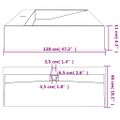 vidaXL Umývadlo minerálny/mramorový odliatok 120x46x11cm matné čierne
