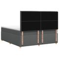 vidaXL Posteľ boxspring s matracom Tmavosivá 140 x 200 cm Látka