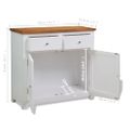 vidaXL Komoda 90x33,5x83 cm, dubový masív