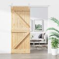 vidaXL Posuvné dvere 85 x 210 cm Masívne borovicové drevo (neupravené)
