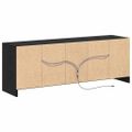 vidaXL TV jednotky 139,5 x 34 x 50 cm Čierna Kompozitné drevo