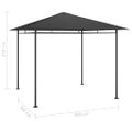 vidaXL Altánok 3x3x2,7 m antracitový 180 g/m²