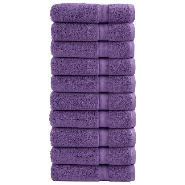 vidaXL Prémiové osušky SOLUND 10 ks fialové 100x150 cm 600 g/m2
