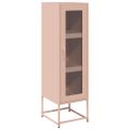 vidaXL Highboard Pink 36x39x123 cm Oceľ valcovaná za studena