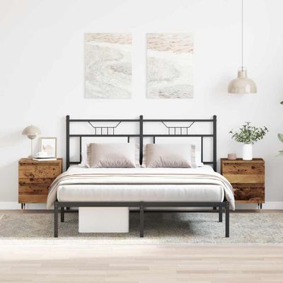 vidaXL Nočný stolík 2 pcs Staré drevo 40 x 35 x 50 cm Kompozitné drevo