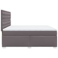 vidaXL Boxspring posteľ s matracom sivá 180x200 cm umelá koža