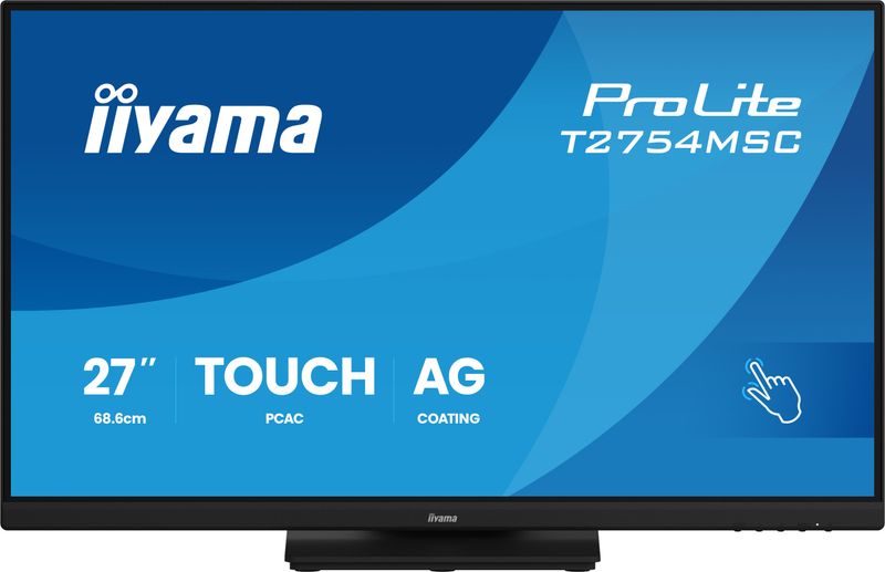 27'' iiyama T2754MSC-B2AG: IPS, FHD, AG, 10P, HDMI, repr