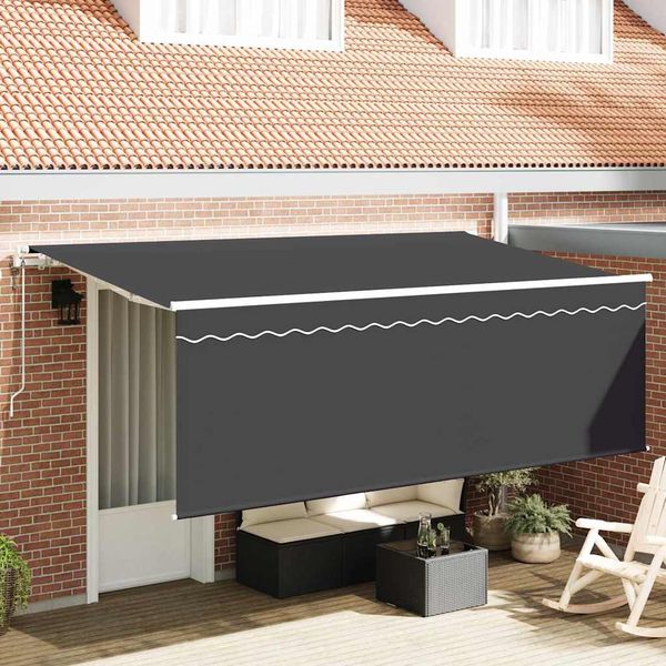 vidaXL Zatemniteľná markíza Antracit 350 x 200 cm Polyester a hliník
