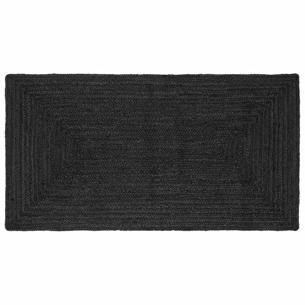 vidaXL Kusové koberce Obdĺžnikový Tmavosivá 100 x 200 cm Juta