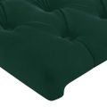 vidaXL Čelo postele s LED tmavozelené 80x7x78/88 cm zamat