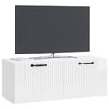 vidaXL Nástenná TV skrinka Biela s vysokým leskom 78,5 x 31 x 30 cm