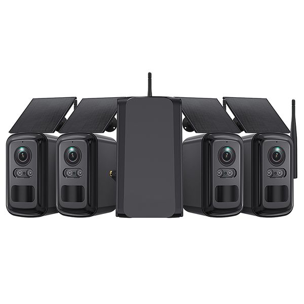 Set solárnych kamier Viking HUB S04/8000 mAh/ mobilné aplikácie/ outdoor