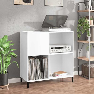 vidaXL Skrinka na platne biela 84,5x38x89 cm kompozitné drevo
