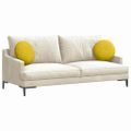 vidaXL Vankúše na sedenie 2 pcs Žltá Ø 40 x 13 cm Zamat