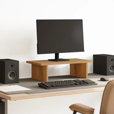 vidaXL Stojan na monitor dub artisian 50x27x15 cm kompozitné drevo