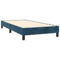 vidaXL Posteľný rám boxsping s matracom tmavomodrý 90x190 cm zamat