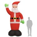 vidaXL Vianočný nafukovací Santa Claus s LED diódami 370 cm